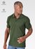 Polo Masculina Verde Musgo