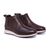 Bota Casual Chelsea Masculina Café em Couro 