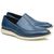 Sapato Casual Azul Scay em Couro + Cinto de Couro