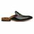 Mule Masculino Preto Brasão Sola de Couro