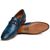 Sapato Social Couro Azul Premium 