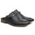 Mule Masculino Preto Linho Sola de Couro 