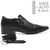 Sapato com Salto Interno Jota Pe Preto Grow Air Freeman + Cinto de Couro 