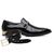 Sapato Social Jota Pe Preto Mb Gold + Cinto de Verniz