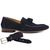 Sapato Social Azul Marinho Bambolim em Couro + Cinto de Couro 