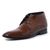 Bota Social Marrom Solado de Couro