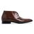 Bota Social Marrom Solado de Couro