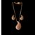 Conjunto de Gargantilha e Par de Brinco Gota com Microzirconia