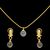 Conjunto folheado à ouro 18k Pedra Natural Onix