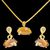 Conjunto Colar Folheado à Ouro 18k Topázio vidro zirconia