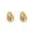 Conjunto de Gargantilha e Par de Brinco Gota Lisa com Zirconia