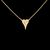Conjunto de Gargantilha e Par de Brinco Coração Triangular com Microzirconia