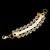 Pulseira folheada a ouro,com couro