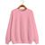 Blusa Moletom De Frio Black Beast Gola Redonda Liso Rosa Claro