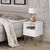 Mesa de Cabeceira Romar Pérola Retro 1 Gaveta Branco