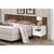 Conjunto Cabeceira Cama Casal Laranjeiras com Frame Freijó e Duas Mesa de Cabeceira com Gavetas Branca Incasa