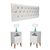 Conjunto cabeceira painel Paris 1,40 Suede Capitone Areia e 02 Mesas de Cabeceira Rubi Branca