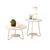 Conjunto mesa de centro e apoio EJ liz Off White 