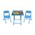 Conjunto mesa e 2 cadeiras infantil Açomix Azul 