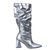 Bota Feminina Slouchy Metalizada Prata 23021