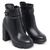 Bota Fivela Cano Curto Preto 16000