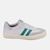 Tênis Feminino Eloah em Couro Branco e Detalhes Verde