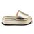 Tamanco Papete Flatform Feminina Ouro Light 5300