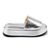 Tamanco Papete Flatform Feminina Prata 5300