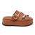 Papete Flat Feminina em Napa Caramelo 5301