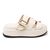 Papete Flat Feminina em Napa Off White 5301