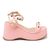 Sandalia Feminina Anabela Média 9001 Rosa