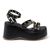 Sandalia Feminina Anabela Média 9100 Preto