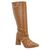 Bota Feminina Cano Longo Salto Triângulo Croco Whisky 23019 