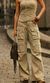 Calça Jeans Cargo Utility - Verde Oliva