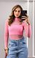 Body Tule Gola Alta - Rosa Candy