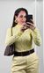 Blusa Rendada Gola Alta - Amarelo Candy