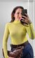 Body Tule Gola Alta - Amarelo Candy