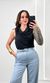 Blusa Gola Degage Botão Atrás - Preto