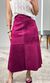 Saia Suede Midi com Bolsos - Marsala