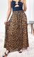 Saia Midi Godê Animal Print Onça - Marrom