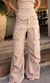 Calça Jeans Cargo Utility - Bege Iced Coffee