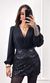 Body Crepe Decote Transpassado - Preto