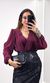 Body Crepe Decote Transpassado - Vinho