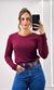 Blusa Flanelada Gola V - Marsala