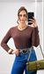 Blusa Flanelada Gola V - Marrom