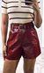 Short Courino Croco com Cinto - Bordô