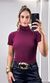 Blusa Tricô Modal Gola Kléa - Bordô