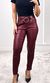 Calça Skinny Resinada - Bordô