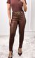 Calça Skinny Resinada - Marrom