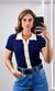 Blusa Polo Tricô Modal - Azul Marinho